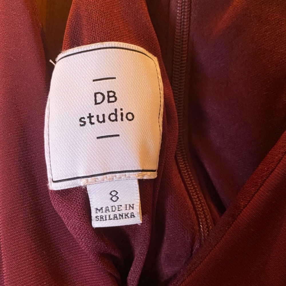 Draper V-neck Maroon Bridesmaid’s Dress - Picture 3 of 6